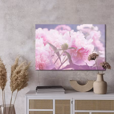 Canvastavla - Bright peonies roses