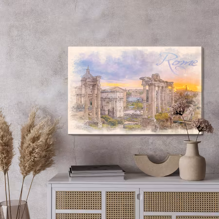 Canvastavla - Rome as painted