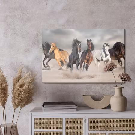 Canvastavla - Horses by the sea