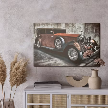 Canvastavla - Old vehicle