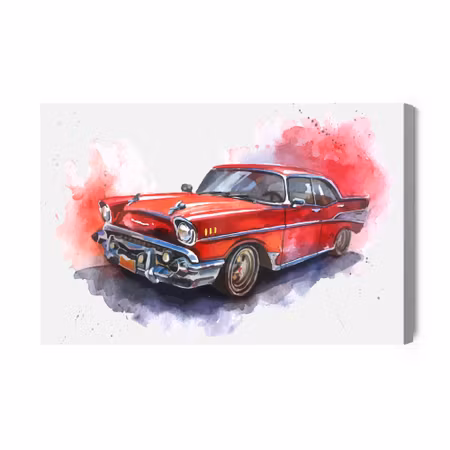 Canvastavla - Old car in watercolours