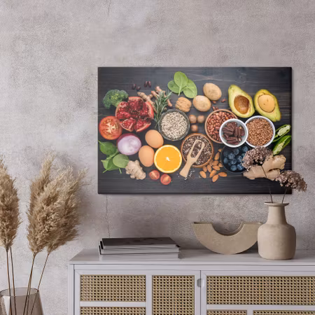 Canvastavla - Vegetables, treats and spices