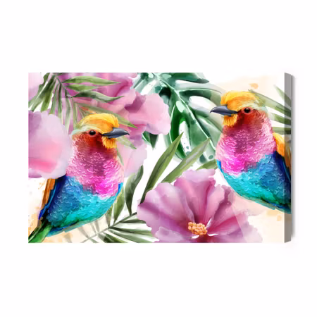 Canvastavla - Of tropical birds