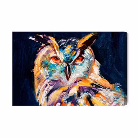 Canvastavla - Owl as painted