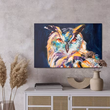 Canvastavla - Owl as painted