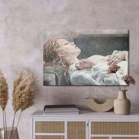 Canvastavla - Sleeping young woman