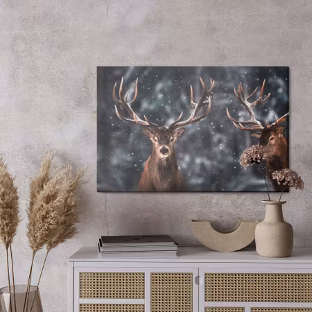 Canvastavla - Two magnificent stags