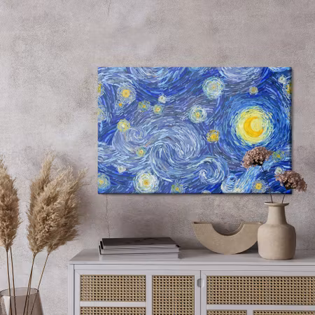 Canvastavla - Starry night in the style of vincent van
