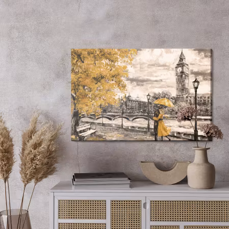 Canvastavla - Lovers enjoying the london skyline