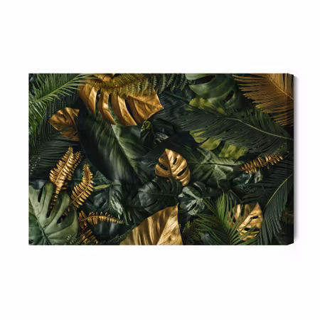 Canvastavla - Colourful mixture of leaves