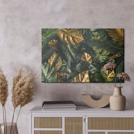 Canvastavla - Colourful mixture of leaves