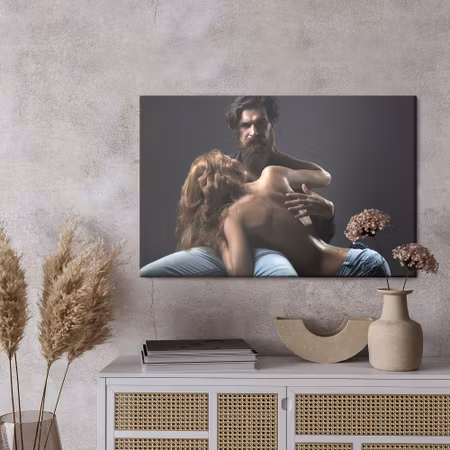 Canvastavla - Sexy couple in intimate pose