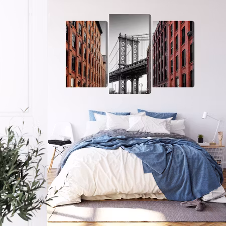 Canvastavla - Manhattan bridge view from washington