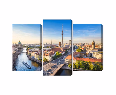 Canvastavla - The river spree and a panoramic view of
