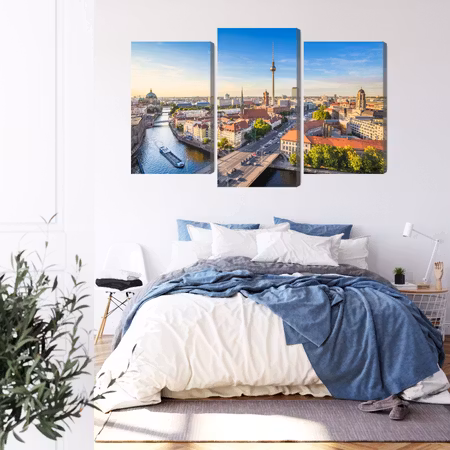 Canvastavla - The river spree and a panoramic view of