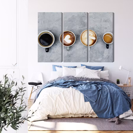 Canvastavla - Cups with coffee