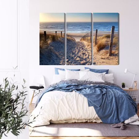 Canvastavla - North sea beach 3d