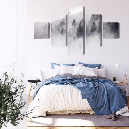 Canvastavla - The forest is shrouded in fog