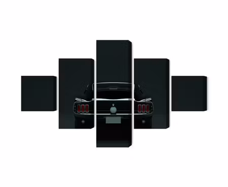 Canvastavla - Vintage black muscle car