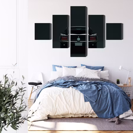 Canvastavla - Vintage black muscle car