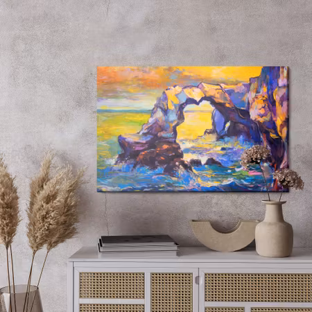 Canvastavla - Sea and cliff