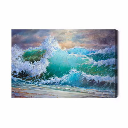 Canvastavla - Waves on the seashore