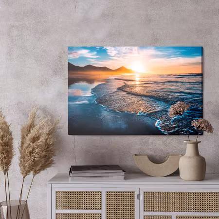 Canvastavla - Sunset and sea