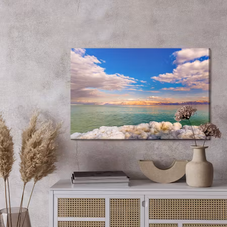 Canvastavla - Dead sea and salt