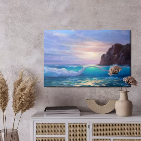 Canvastavla - The sea at dawn