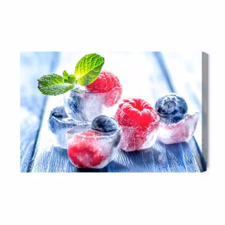 Canvastavla - Forest fruits in ice