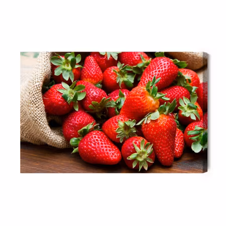 Canvastavla - A bag of strawberries