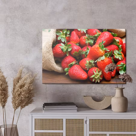 Canvastavla - A bag of strawberries