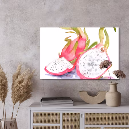 Canvastavla - Watercolor dragon fruit