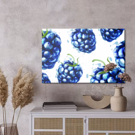 Canvastavla - Painted blackberries