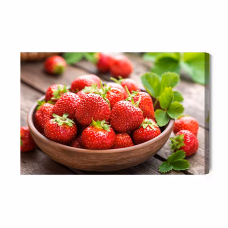 Canvastavla - A bowl of strawberries