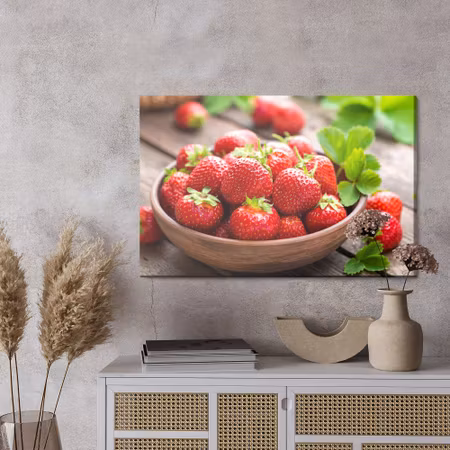 Canvastavla - A bowl of strawberries