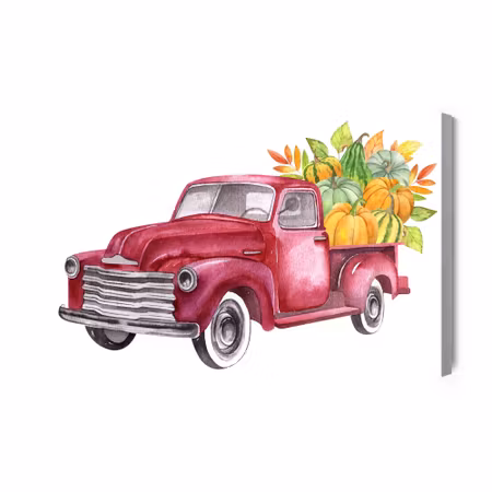 Canvastavla - Retro vegetable truck