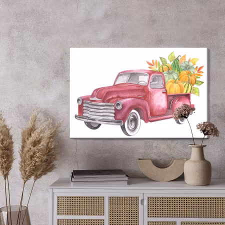 Canvastavla - Retro vegetable truck