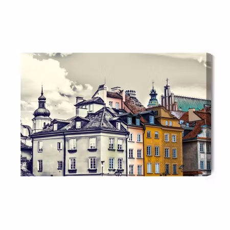 Canvastavla - Warsaw vintage buildings