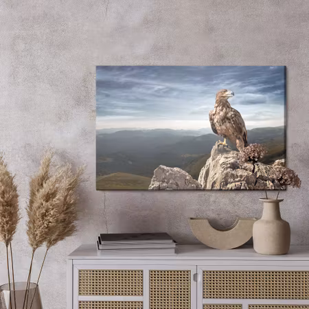 Canvastavla - Eagle on top of the mountain