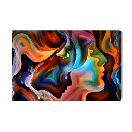 Canvastavla - Abstract faces