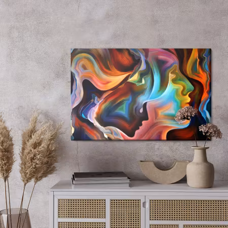 Canvastavla - Abstract faces