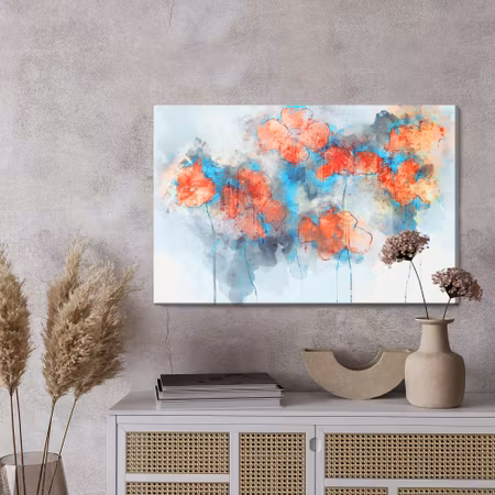 Canvastavla - Watercolor poppies