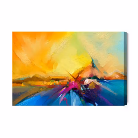 Canvastavla - Abstract boat in the water