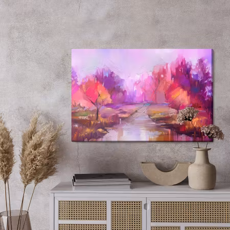 Canvastavla - Abstract pink park