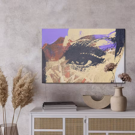 Canvastavla - An abstract painting of a face