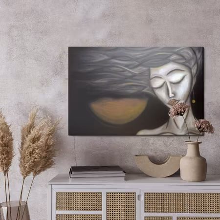 Canvastavla - A female portrait in an abstract version