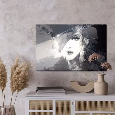 Canvastavla - Woman&#039;s face in an abstract form