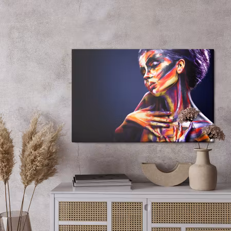 Canvastavla - Colorful female portrait