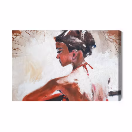 Canvastavla - Pensive woman